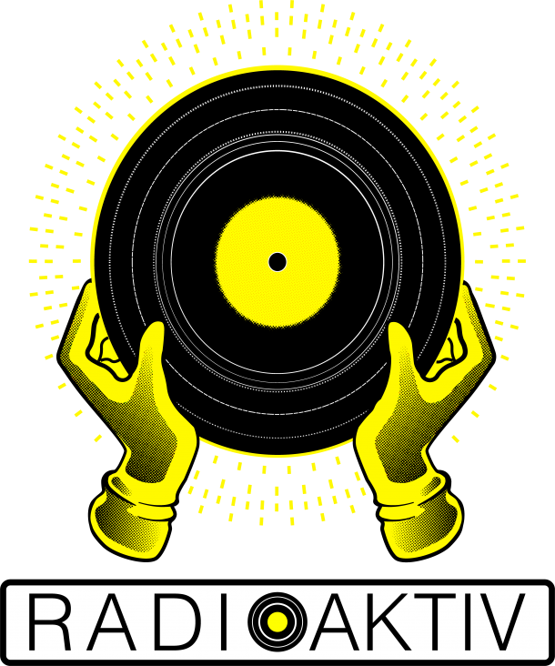 Logo con lettering sfondo trasparente radioaktiv